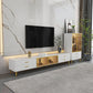 Console multimédia de stockage fermée, meuble TV en pierre pour salon