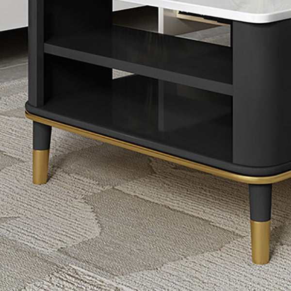 Stone Media Console TV Stand Open Storage TV Stand with Drawer Clearhalo 'furn' 'furn_tv_stands_entertainment_centers' 'Furniture' 'Living Room Furniture' 'TV Stands & Entertainment Centers' 'TV Stands & Media Storage Furniture' 'tv_stands_entertainment_centers' 6513579