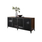 Industrial Pine TV Stand Console Enclosed Storage TV Media Stand for Living Room Clearhalo 'furn' 'furn_tv_stands_entertainment_centers' 'Furniture' 'Living Room Furniture' 'TV Stands & Entertainment Centers' 'TV Stands & Media Storage Furniture' 'tv_stands_entertainment_centers' 6513612