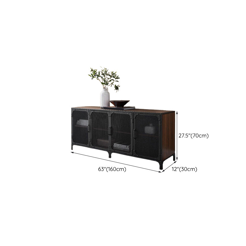 Industrial Pine TV Stand Console Enclosed Storage TV Media Stand for Living Room Clearhalo 'furn' 'furn_tv_stands_entertainment_centers' 'Furniture' 'Living Room Furniture' 'TV Stands & Entertainment Centers' 'TV Stands & Media Storage Furniture' 'tv_stands_entertainment_centers' 6513619