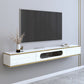 Console de meuble TV mural Console multimédia TV en bois avec 2 tiroirs