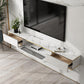 Console de meuble TV mural Console multimédia TV en bois avec 2 tiroirs