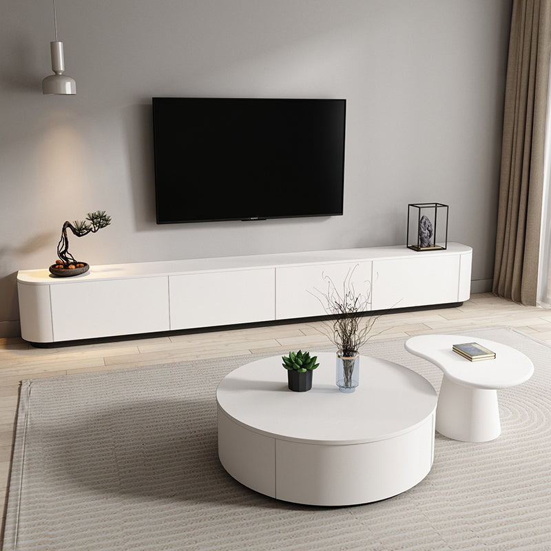 Meuble TV en bois Console TV contemporaine avec 4 tiroirs