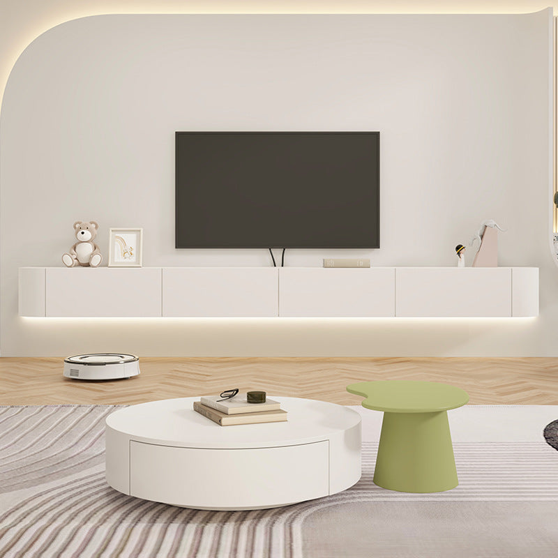 Consola multimedia contemporánea Soporte para TV Consola para TV de madera con cajones