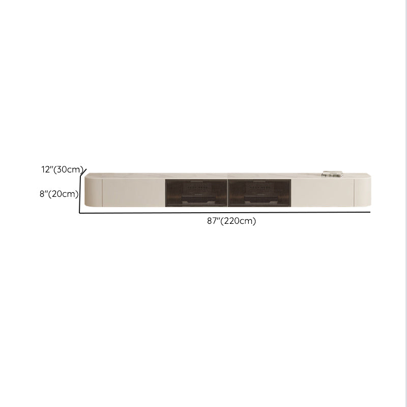 Consola multimedia contemporánea Soporte para TV Consola para TV de madera con cajones