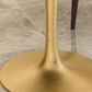 Modern Round Dining Table for Kitchen Dinette Table with Metal Tulip Clearhalo 'Dining Tables & Seating' 'Dining Tables' 'dining_table' 'furn' 'furn_dining_table' 'Furniture' 'Kitchen & Dining Furniture' 6513753