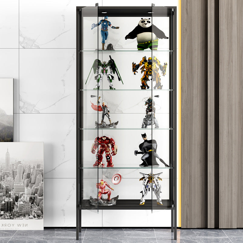 Glam Curio Curio Cabine in metallo Porte in vetro Armadio a buffet per soggiorno