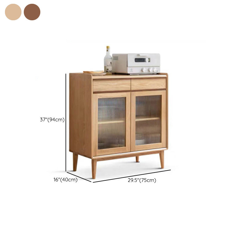 Moderno piste da esposizione in vetro a buffet di pino per soggiorno per soggiorno