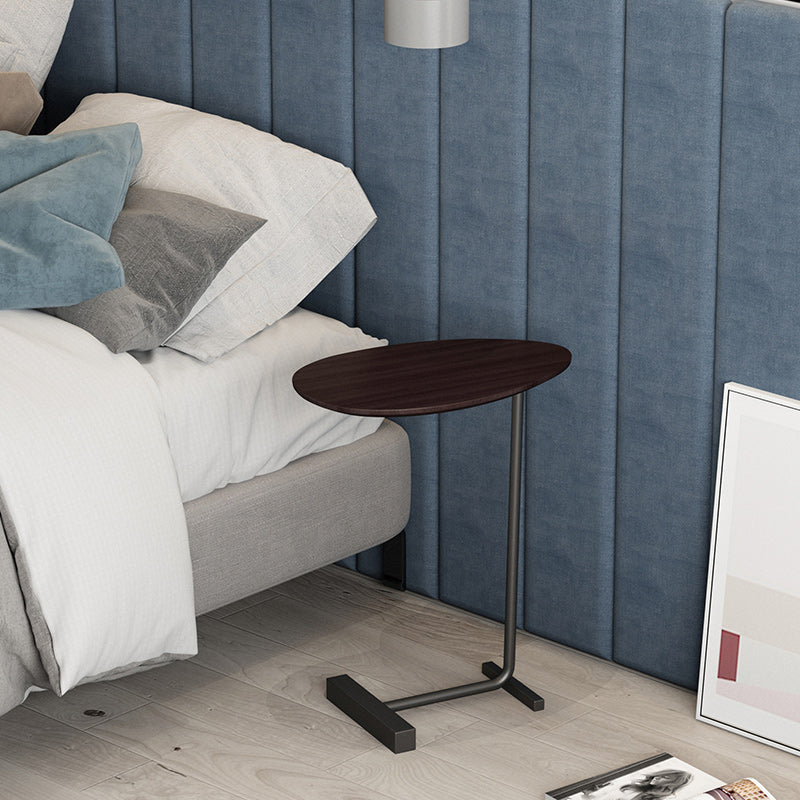 Contemporary Solid Wood Nightstand Legs Included Night Table ,23.6" Tall Dark Walnut Black 1 Piece Clearhalo 'Bedroom Furniture' 'furn' 'furn_night_stand' 'Furniture' 'night_stand' 'Nightstands' 6513965