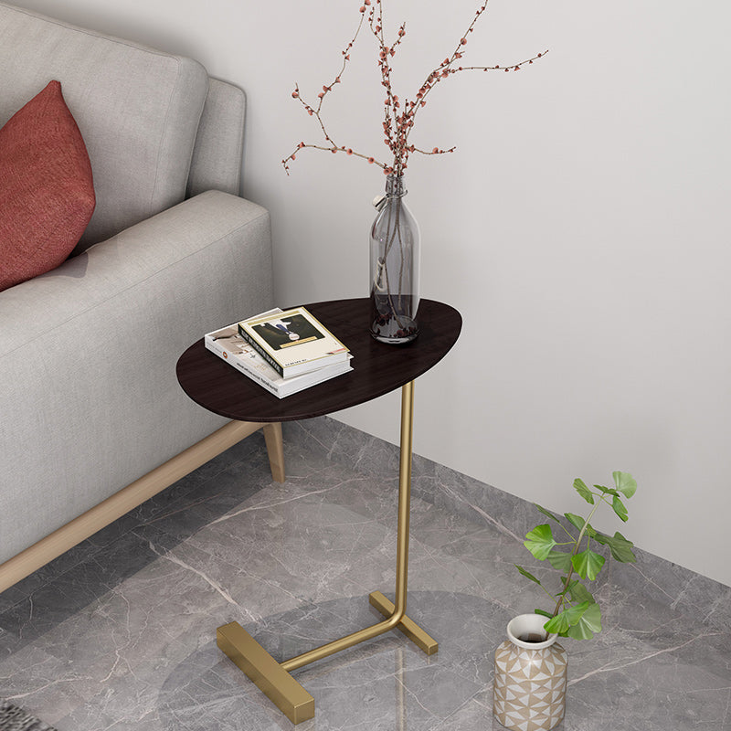 Contemporary Solid Wood Nightstand Legs Included Night Table ,23.6" Tall Dark Walnut Gold 1 Piece Clearhalo 'Bedroom Furniture' 'furn' 'furn_night_stand' 'Furniture' 'night_stand' 'Nightstands' 6513967