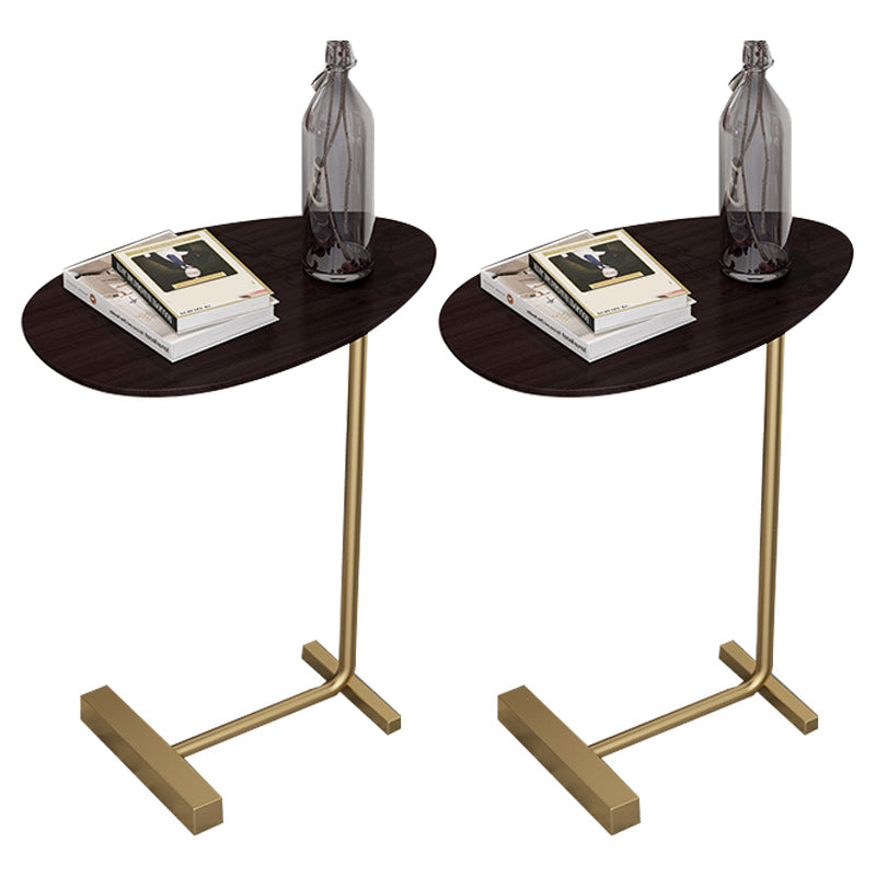 Contemporary Solid Wood Nightstand Legs Included Night Table ,23.6" Tall Dark Walnut Gold 2 Piece Set Clearhalo 'Bedroom Furniture' 'furn' 'furn_night_stand' 'Furniture' 'night_stand' 'Nightstands' 6513984