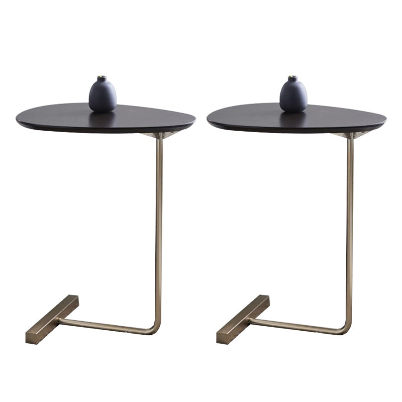 Contemporary Solid Wood Nightstand Legs Included Night Table ,23.6" Tall Dark Walnut Rose Gold 2 Piece Set Clearhalo 'Bedroom Furniture' 'furn' 'furn_night_stand' 'Furniture' 'night_stand' 'Nightstands' 6513985