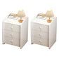 Contemporary Bedside Cabinet Antique Finish Accent Table Nightstand