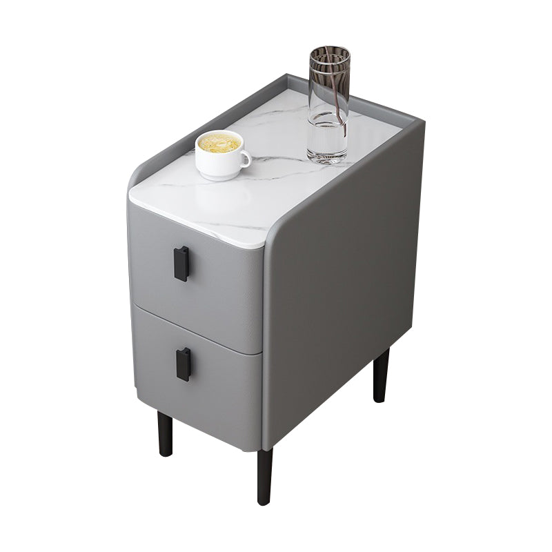 2 - Drawer Modern Accent Table Nightstand Antique Finish Bed Nightstand Clearhalo 'Bedroom Furniture' 'furn' 'furn_night_stand' 'Furniture' 'night_stand' 'Nightstands' 6514046