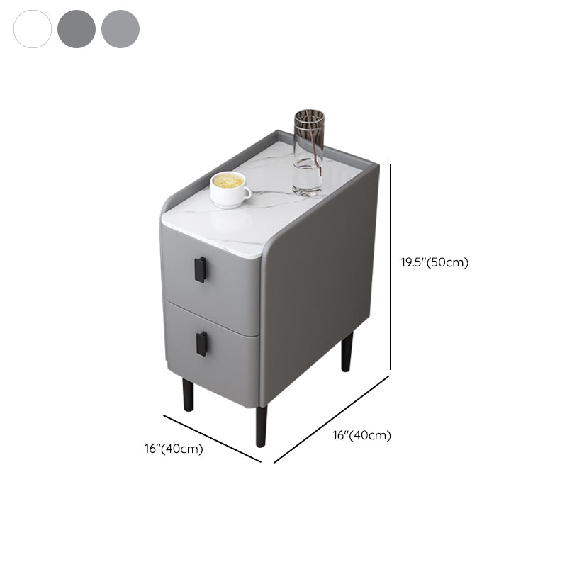 2 - Drawer Modern Accent Table Nightstand Antique Finish Bed Nightstand Clearhalo 'Bedroom Furniture' 'furn' 'furn_night_stand' 'Furniture' 'night_stand' 'Nightstands' 6514049