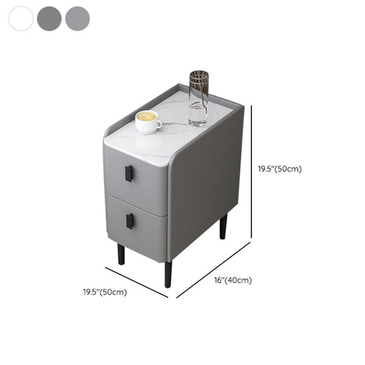 2 - Drawer Modern Accent Table Nightstand Antique Finish Bed Nightstand Clearhalo 'Bedroom Furniture' 'furn' 'furn_night_stand' 'Furniture' 'night_stand' 'Nightstands' 6514051