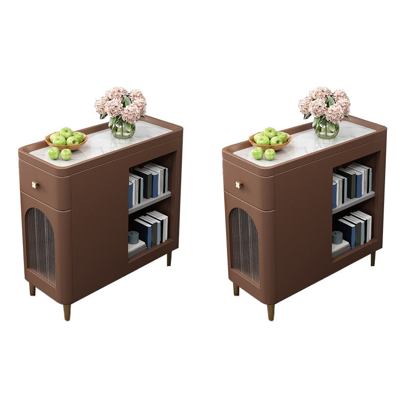 ドロワー付きのコンテンポラリーアクセントテーブルナイトスタンドストーンナイトスタンド