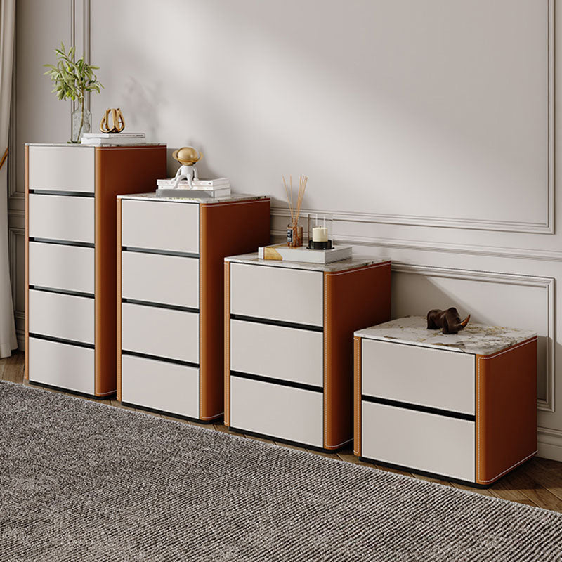 Contemporary Stone Storage Chest Bedroom Chest in White with Drawers Clearhalo 'Bedroom Furniture' 'Dressers & Chests' 'dressers_chests' 'furn' 'furn_dressers_chests' 'Furniture' 6520372