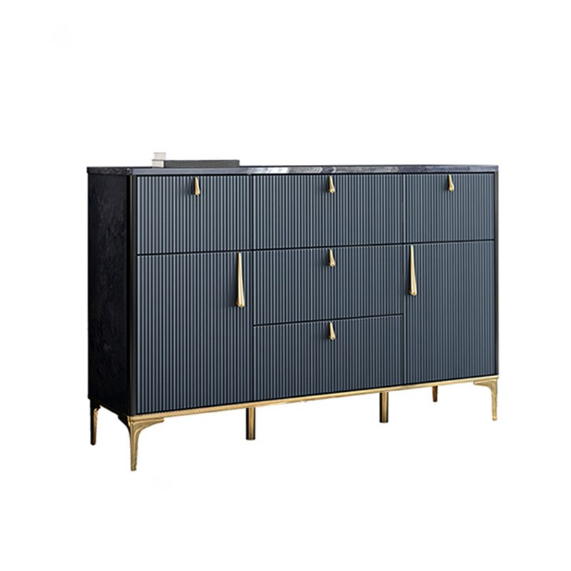 Commode en bois manufacturé avec coffre de rangement Classic Glam de 15,21 pouces