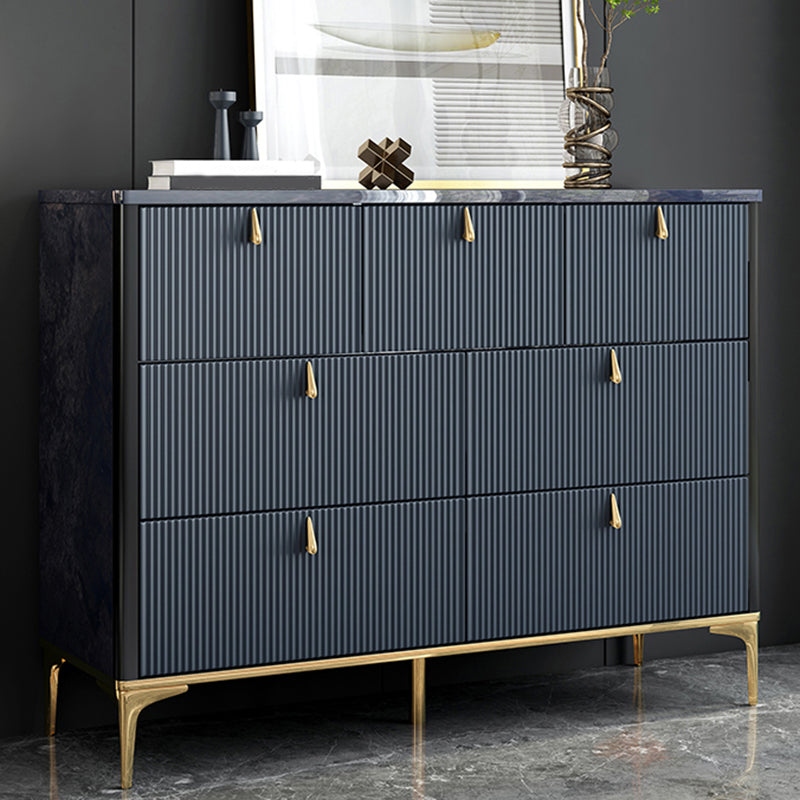 Commode en bois manufacturé avec coffre de rangement Classic Glam de 15,21 pouces