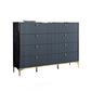 Commode en bois manufacturé avec coffre de rangement Classic Glam de 15,21 pouces