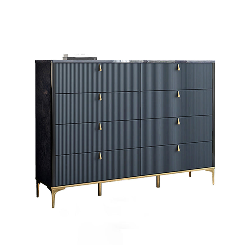 Commode en bois manufacturé avec coffre de rangement Classic Glam de 15,21 pouces