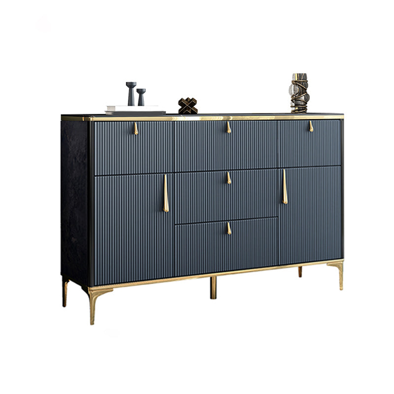 Commode en bois manufacturé avec coffre de rangement Classic Glam de 15,21 pouces