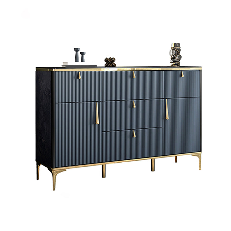 Commode en bois manufacturé avec coffre de rangement Classic Glam de 15,21 pouces