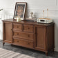 Commode de rangement en bois massif, commode traditionnelle avec tiroirs