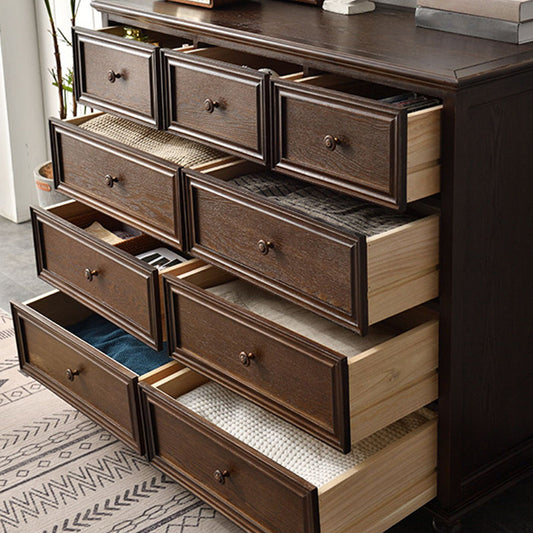 Solid Wood Storage Chest Dresser Traditional Chest with Drawers