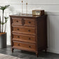 Commode de rangement en bois massif, commode traditionnelle avec tiroirs