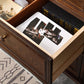 Commode de rangement en bois massif, commode traditionnelle avec tiroirs
