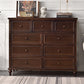 Commode de rangement en bois massif, commode traditionnelle avec tiroirs