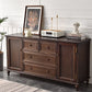 Commode de rangement en bois massif, commode traditionnelle avec tiroirs