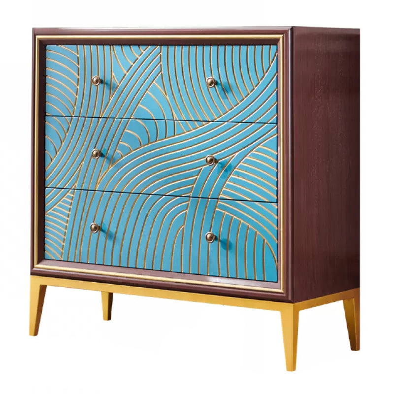 Manufactured Wood Storage Chest Glam Style Storage Chest Dresser