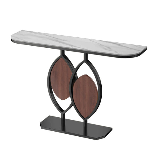 Stone Modern Console Table Scratch Resistant 31.5" Tall End Table Clearhalo 'Console Tables' 'console_tables' 'Entry & Mudroom Furniture' 'furn' 'furn_console_tables' 'Furniture' 6520679