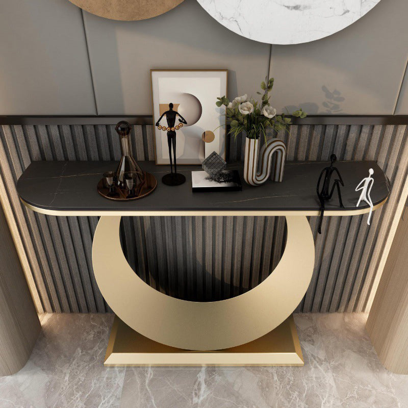 Console glam larga 11,81 pollici Tavolo da 1 tavolo di accento in pietra per sala