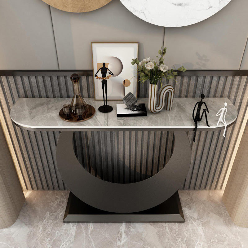 Console glam larga 11,81 pollici Tavolo da 1 tavolo di accento in pietra per sala