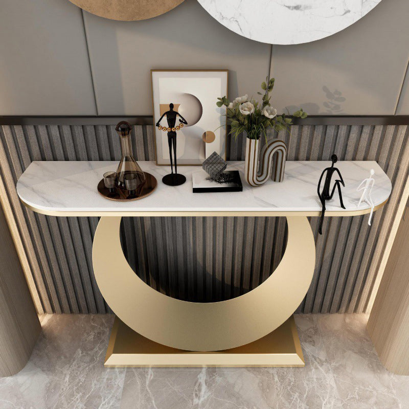 Console glam larga 11,81 pollici Tavolo da 1 tavolo di accento in pietra per sala