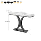 Stone Half Moon Console Table Table de acento de 31.5 pulgadas de altura para Hall