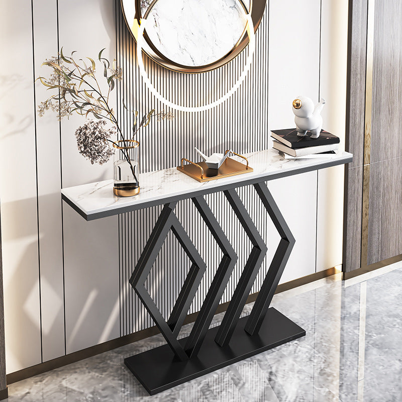 Table de consola de piedra de 11.81 "W Mesa Final resistente a las manchas modernas