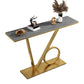 Modern 31.5" Tall Console Table Stone Abstract Base End Table for Hall