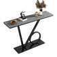 Modern 31.5" Tall Console Table Stone Abstract Base End Table for Hall