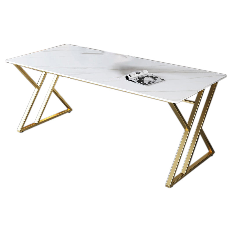 29,25 pollici H Classic Glam Office Desk White RECTALGLY Desk