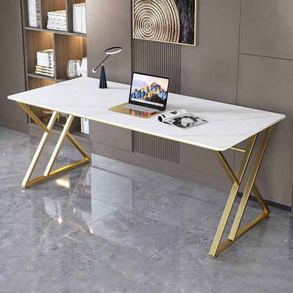 29,25 pollici H Classic Glam Office Desk White RECTALGLY Desk