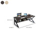 Industrial Curved Computer Desk Sled Office Desk with Storage Shelf Clearhalo 'furn' 'furn_office_desk' 'Furniture' 'Office Desks' 'Office Furniture' 'office_desk' 6521613