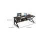 Industrial Curved Computer Desk Sled Office Desk with Storage Shelf Clearhalo 'furn' 'furn_office_desk' 'Furniture' 'Office Desks' 'Office Furniture' 'office_desk' 6521615