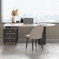 Schiereiland Pedestal Office Desk Glam Writing Desk met metalen benen