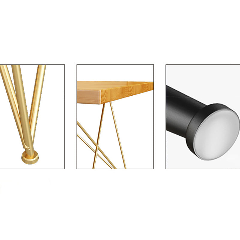 Base de bureau rectangulaire en bois massif base 29.53 "Tableau d'écriture de haut