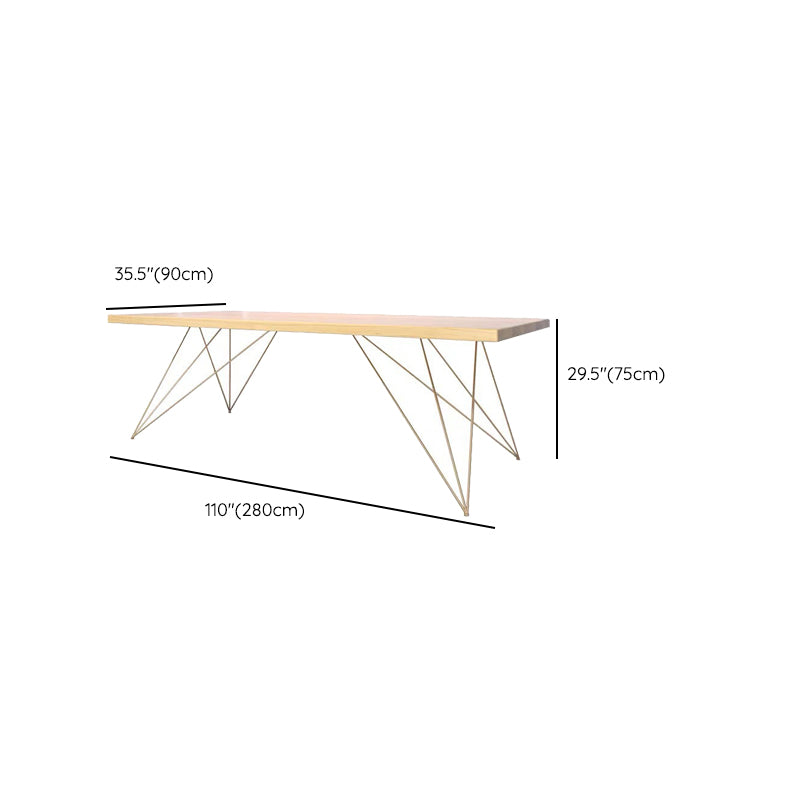 Base de bureau rectangulaire en bois massif base 29.53 "Tableau d'écriture de haut
